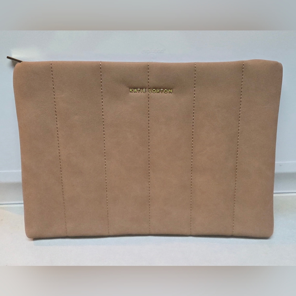 Katie Loxton Kendra Soft Tan Quilted Clutch
